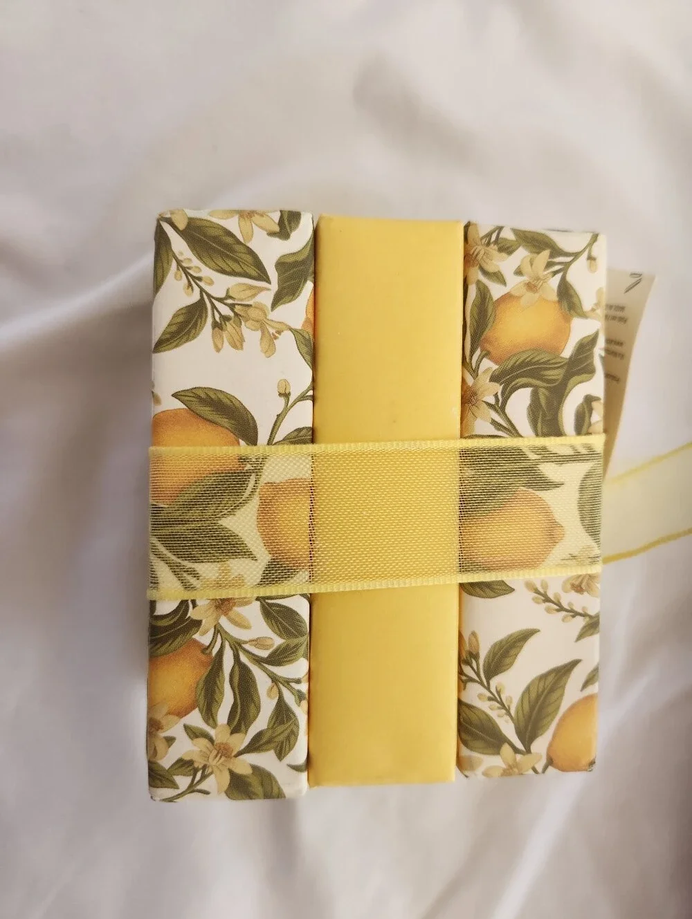 Alchimia Soaps — Set of 3 Lemon Citron Italian Scented Soap Bars — Hand Wrapped